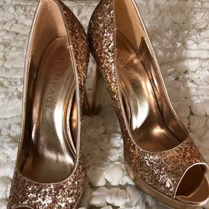 Rose gold shoes